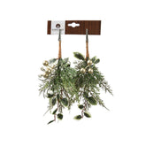 Everlands Clip-On Leaves with Glitter and Berries - Champagne